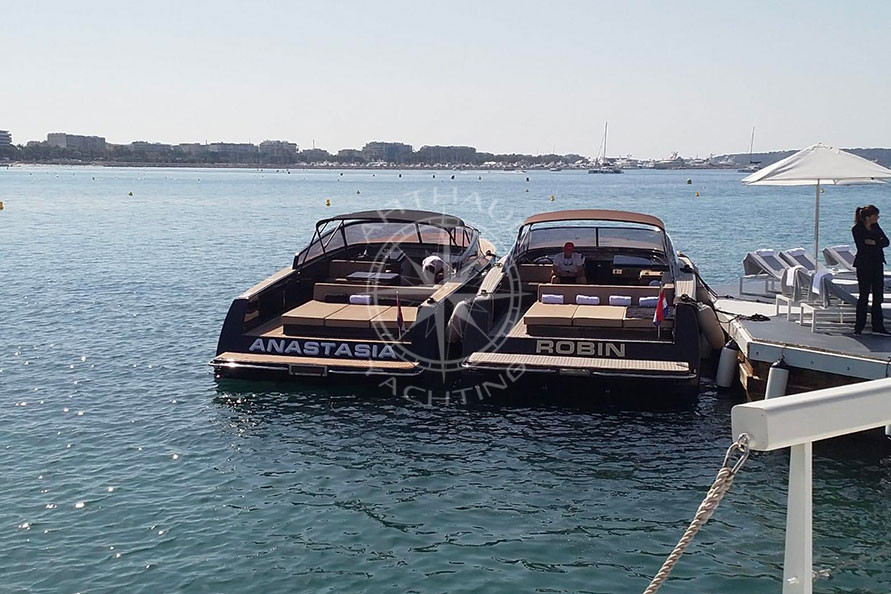 Vandutch 40 yacht charter for Louis Vuitton in Cannes for the Festival